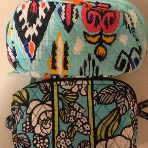 Vera Bradley double sided makeup bag + extra bag